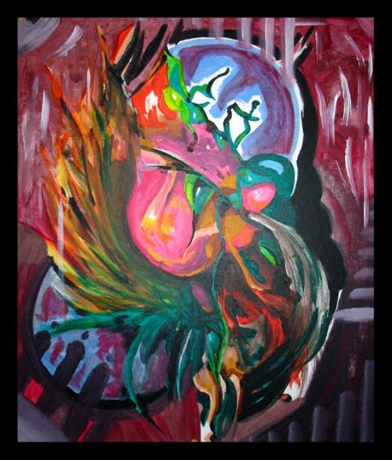 Peinture intitulée "La fourmie Russe" par Christine Lerouge, Œuvre d'art originale