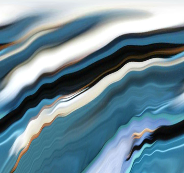 Цифровое искусство под названием "river without end" - Christine Zion, Подлинное произведение искусства, Цифровая живопись