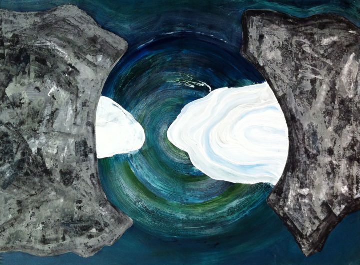 Peinture intitulée "J'usqu'aux limites…" par Christophe Carton, Œuvre d'art originale, Huile