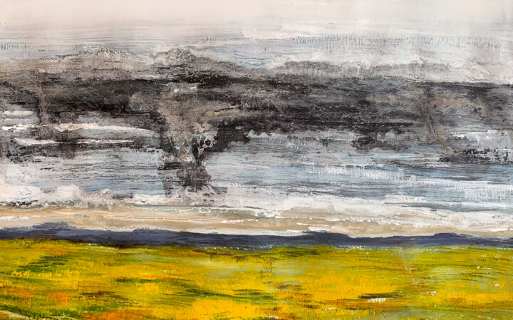Peinture intitulée "Le vent du sud" par Christophe Carton, Œuvre d'art originale, Huile Monté sur Autre panneau rigide