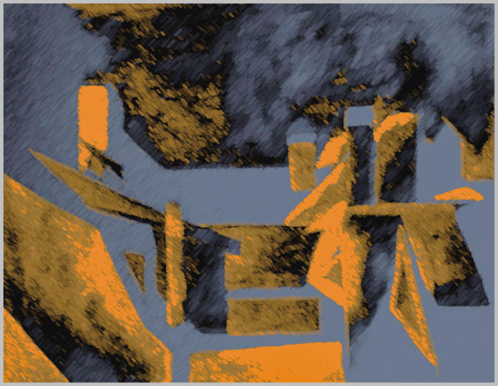 Incisioni, stampe intitolato "Des Toits 1" da Richka, Opera d'arte originale, Stampa digitale Montato su Pannello di legno