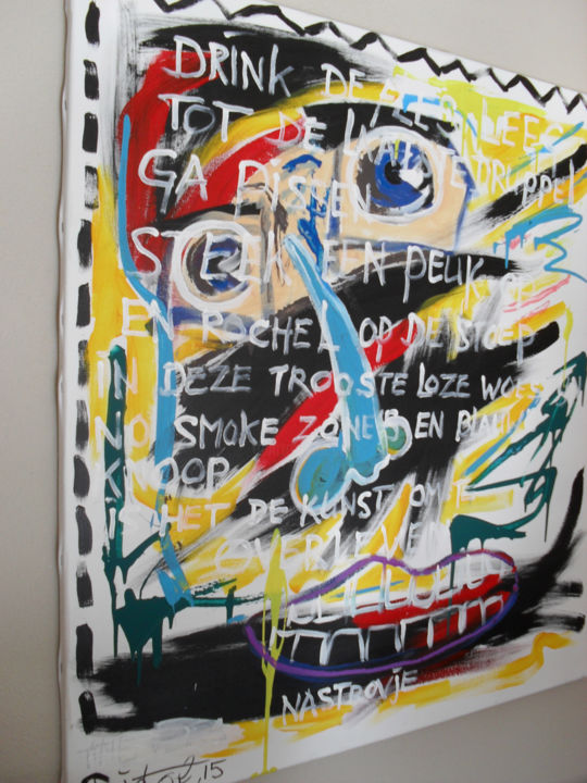 Painting titled "NASTROVJE" by Chris Sandee, Original Art, Acrylic