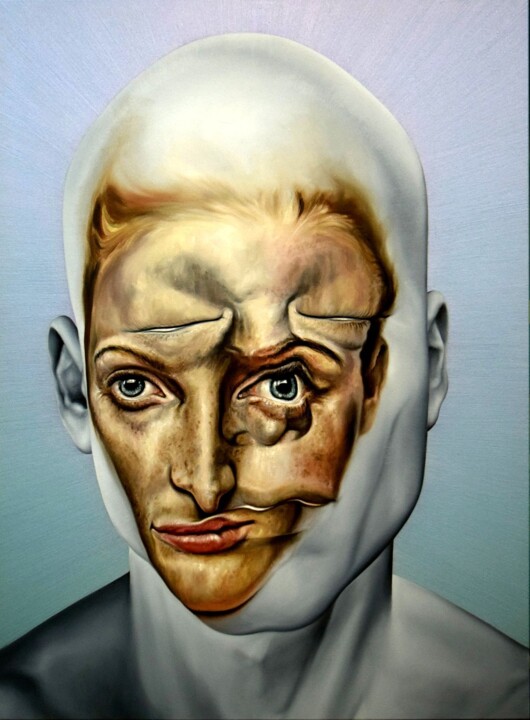 Peinture intitulée "FaceFS175 Amy - Apo…" par Christophe Avella Bagur, Œuvre d'art originale, Huile