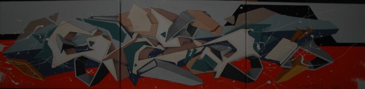 Schilderij getiteld "Graff 1 2020" door Christophe Caniac, Origineel Kunstwerk, Acryl