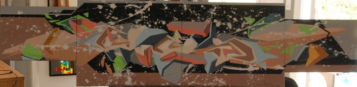 Pintura titulada "Graff 2 2020" por Christophe Caniac, Obra de arte original, Acrílico