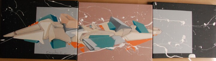 Pintura titulada "Graff 1 2021" por Christophe Caniac, Obra de arte original, Acrílico