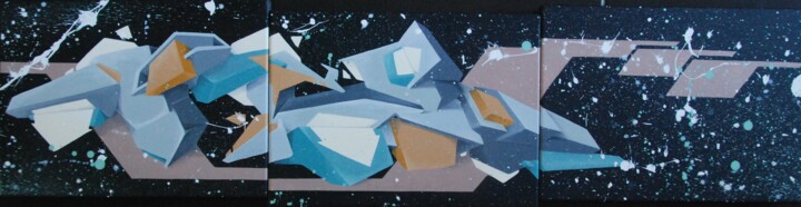 Painting titled "Graff 2 2021" by Christophe Caniac, Original Artwork, Acrylic