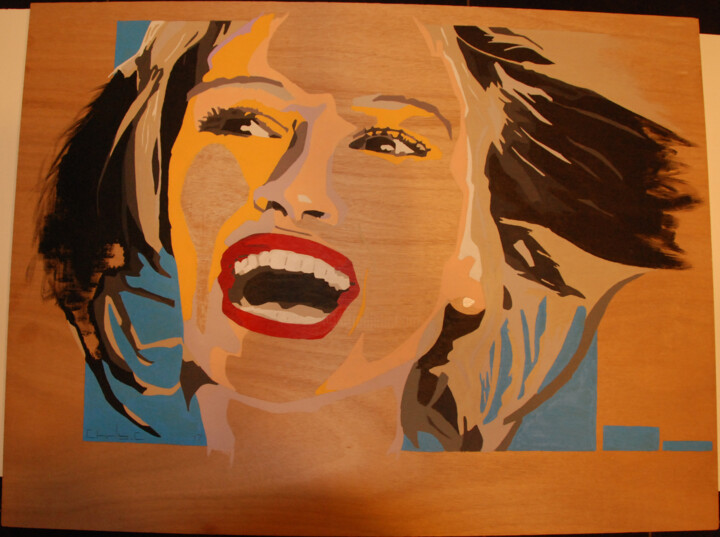 Peinture intitulée "Julia Roberts" par Christophe Caniac, Œuvre d'art originale, Acrylique