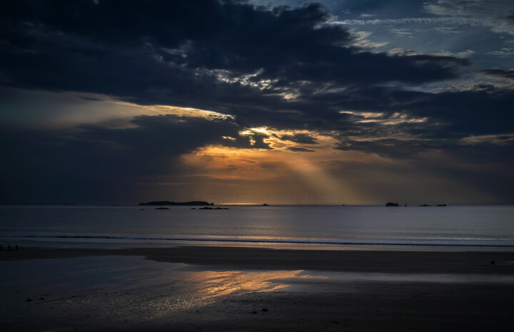 Coucher De Soleil Sur Le Sillon Saint Malojpg Photographie
