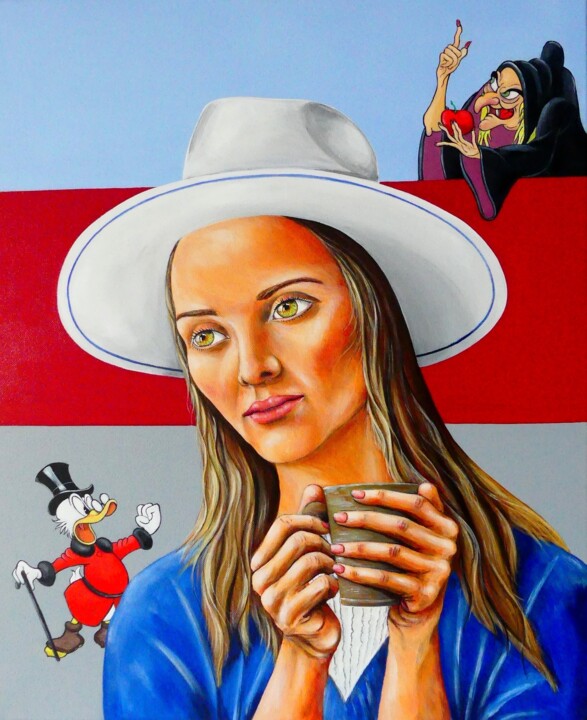 Pintura titulada "la "Madona"" por Christophe Clement, Obra de arte original, Acrílico Montado en Bastidor de camilla de mad…