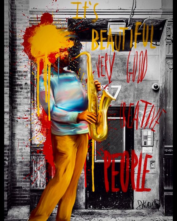 Digitale Kunst getiteld "CREATIVE PEOPLE" door Christophe Dacos, Origineel Kunstwerk, Acryl