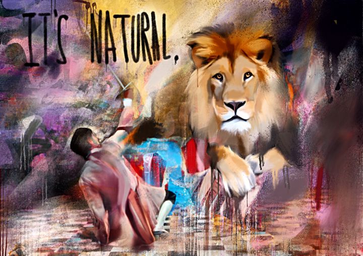 Digitale Kunst getiteld "NATURAL" door Christophe Dacos, Origineel Kunstwerk, Acryl