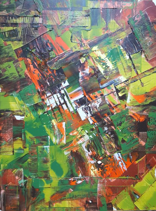 Peinture intitulée "infrarouge" par Christophe Dupuy, Œuvre d'art originale, Acrylique