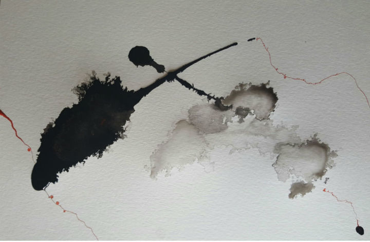 Peinture intitulée "croiser-le-fer.jpg" par Christophe Dupuy, Œuvre d'art originale, Encre
