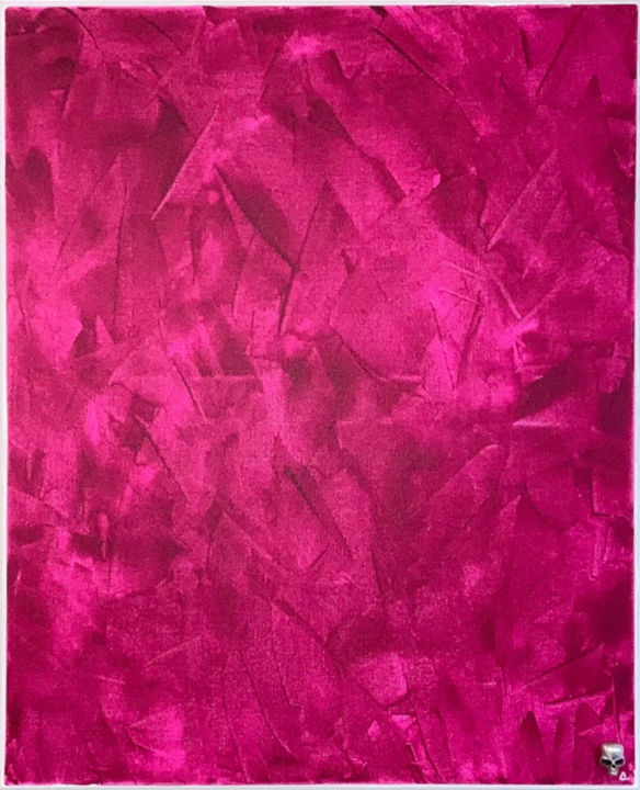 Peinture intitulée "Monochrome Fushia" par Christophe Gandolphe, Œuvre d'art originale, Acrylique Monté sur Châssis en bois