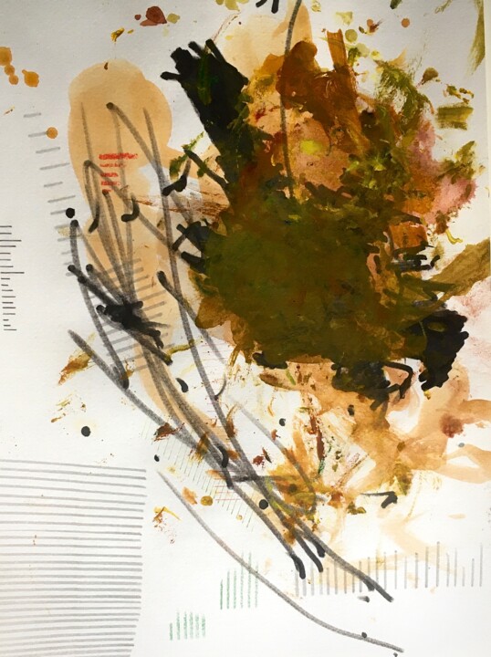 Dessin intitulée "SANS TITRE 3" par Christophe Le Bihan, Œuvre d'art originale, Acrylique