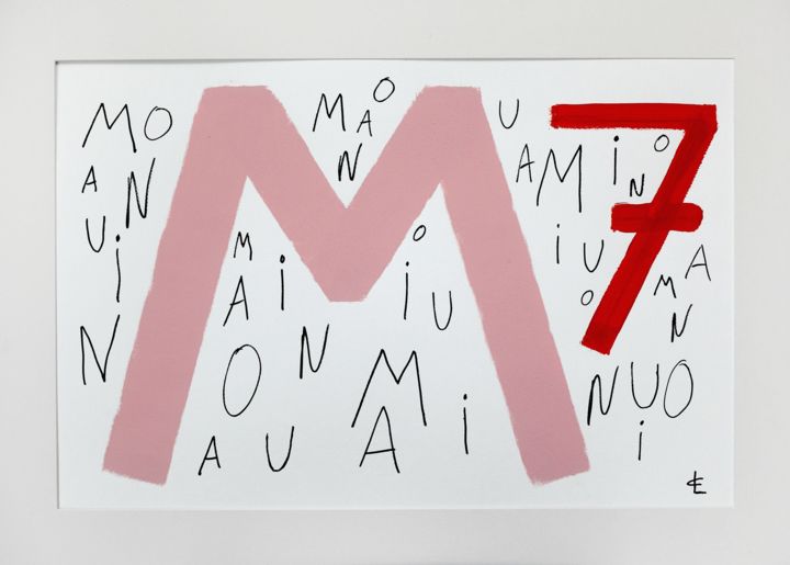 Peinture intitulée "M7" par Christophe Lebreton, Œuvre d'art originale, Acrylique