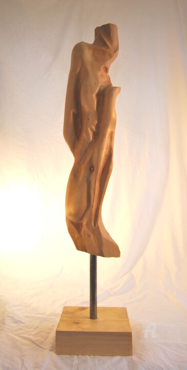 Скульптура под названием "Nu pieds" - Christophe Lm, Подлинное произведение искусства, Дерево