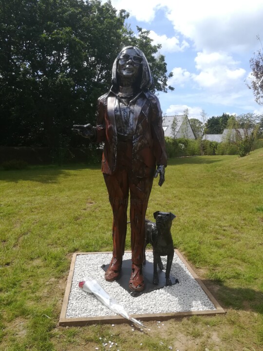 Sculpture intitulée "Portrait de Madame…" par Christophe Milcent, Œuvre d'art originale, Métaux