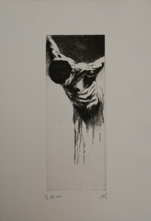Incisioni, stampe intitolato "L'envol III" da Christophe Thomas, Opera d'arte originale, incisione