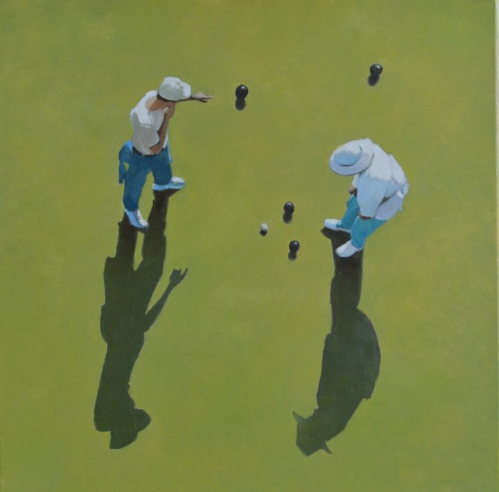 Painting titled ""On va désigner un…" by Baltimore, Original Art, Oil