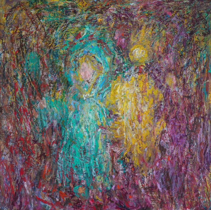 Painting titled "l'indifference" by Christophe Dupin, Original Artwork, Pastel