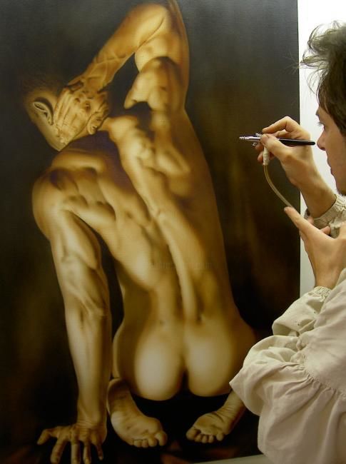 Картина под названием "Stephane" - Christophe Durand, Подлинное произведение искусства