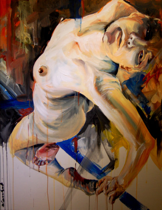 Картина под названием "Untitled" - Christophe Lambert, Подлинное произведение искусства, Акрил