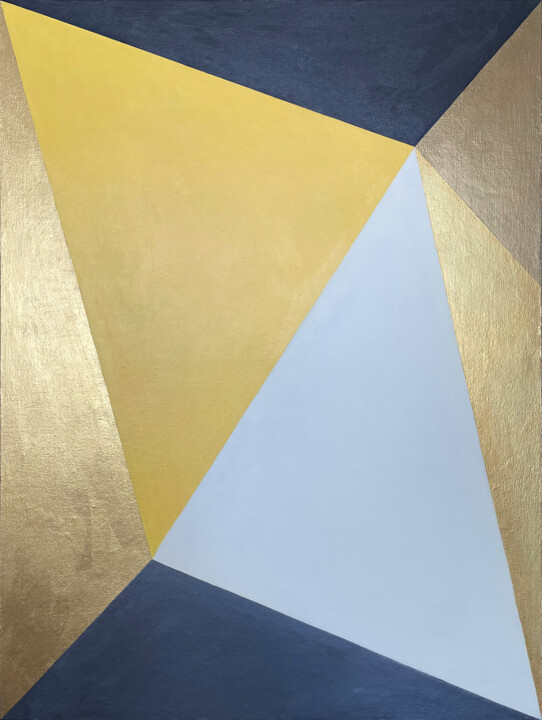 Malerei mit dem Titel "Gold Fragment" von Christopher Davis, Original-Kunstwerk, Öl
