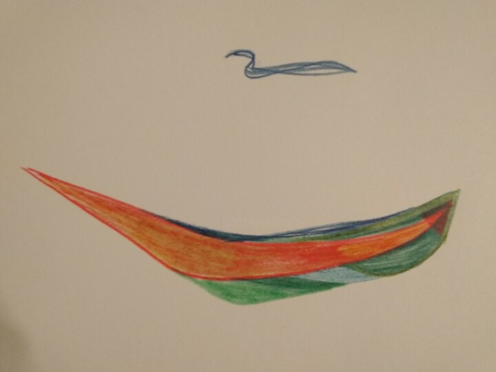 Dibujo titulada "The Swan and the Bo…" por Christopher Henningsen, Obra de arte original, Lápiz