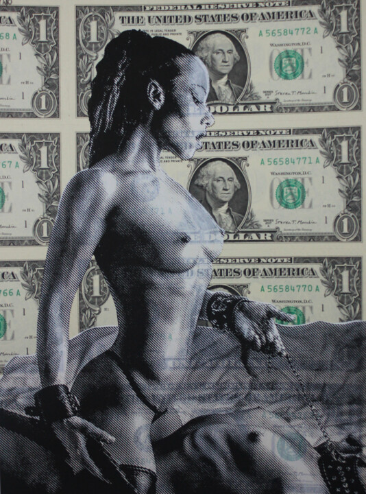 Printmaking titled "Erotic DollArt "Têt…" by Christopher Henry, Original Artwork, Screenprinting