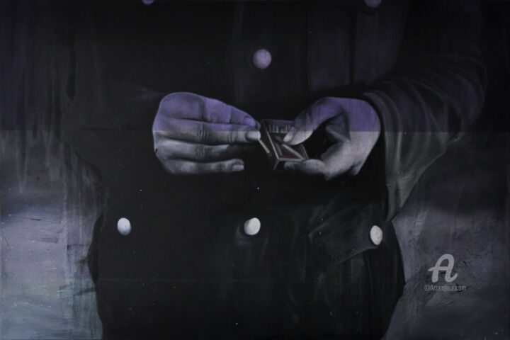 Картина под названием "Holz und Schwefel" - Christopher Kieling, Подлинное произведение искусства, Масло