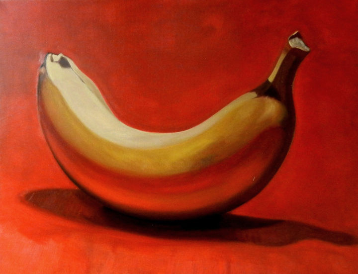 Painting titled "Red Banana" by Christopher David Moore, Original Artwork