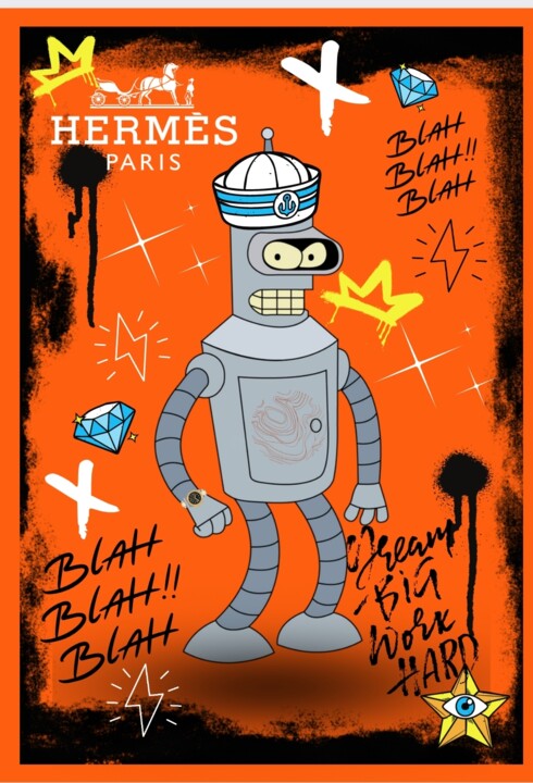 数字艺术 标题为“Bender numérique” 由Christopher Normandin (Dark art), 原创艺术品, 数字油画