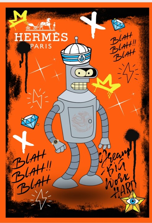 Digital Arts titled "Bender numérique" by Christopher Normandin (Dark art), Original Artwork, Digital Painting