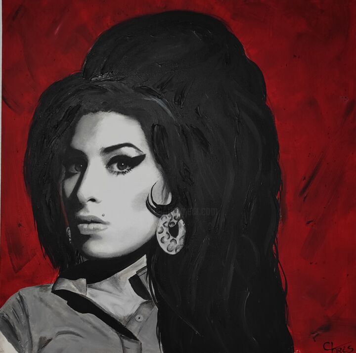 Painting titled "Amy" by Christopher Picart, Original Artwork, Acrylic