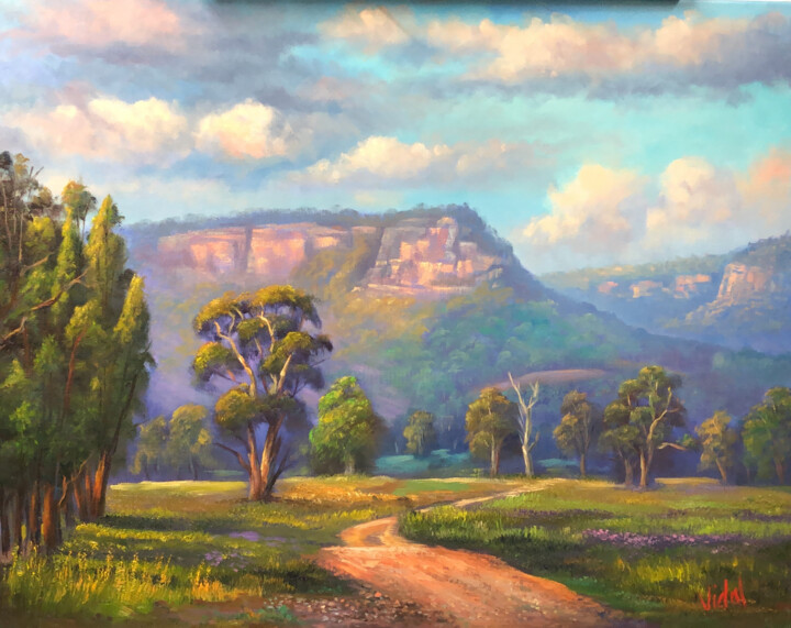 Peinture intitulée "Near Glen Alice at…" par Christopher Vidal, Œuvre d'art originale, Huile