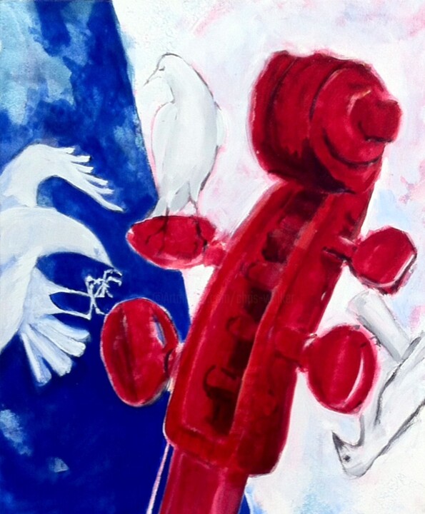 Painting titled "Fiddle Head (la Têt…" by Christopher Walker, Original Artwork, Oil