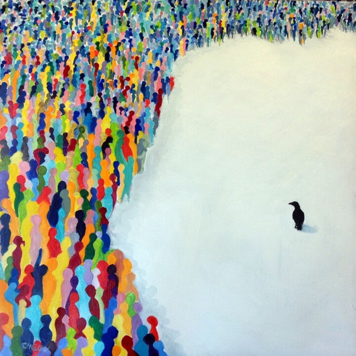 Картина под названием "Asylum, not Assimil…" - Christopher Walker, Подлинное произведение искусства, Масло