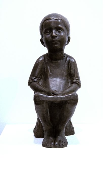 Escultura intitulada "NOULA" por Christos Kapralos, Obras de arte originais, Bronze