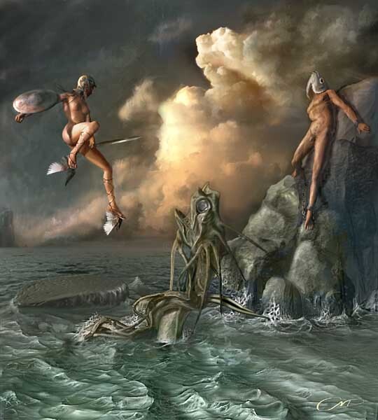 Arts numériques intitulée "Perseus And Androme…" par Christos Neofotistos, Œuvre d'art originale