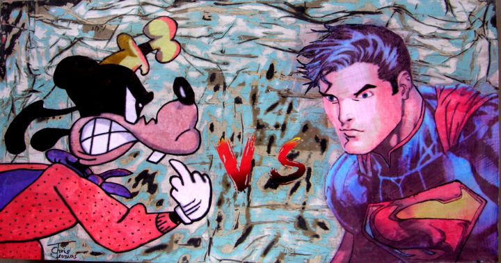 "Goofy vs...or conve…" başlıklı Tekstil Sanatı Chris Tsonias tarafından, Orijinal sanat