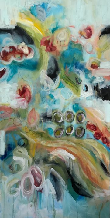 Painting titled "Déjouer le temps 2" by Christiane Roy, Original Art, Acrylic