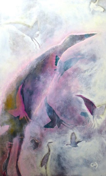 Peinture intitulée "Carrousel" par Christyne Proulx, Œuvre d'art originale, Acrylique