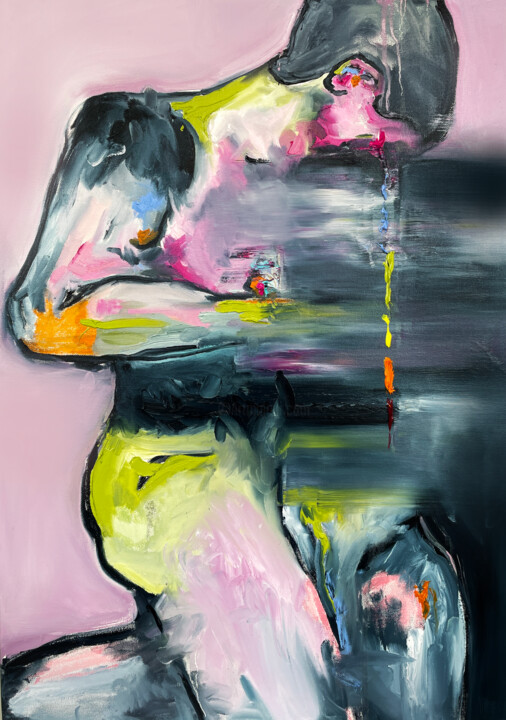 Картина под названием "love is love" - Kristina Khramaya (Chroma), Подлинное произведение искусства, Масло Установлен на Дер…