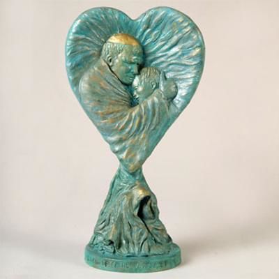 Skulptur mit dem Titel "Herz der Welt /Hear…" von Anna Chromy, Original-Kunstwerk