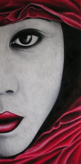 Painting titled "SECRET" by Chrystel Mialet, Original Artwork