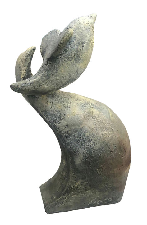 Скульптура под названием "Bénédiction" - Chu Jen Teng, Подлинное произведение искусства, Бумага