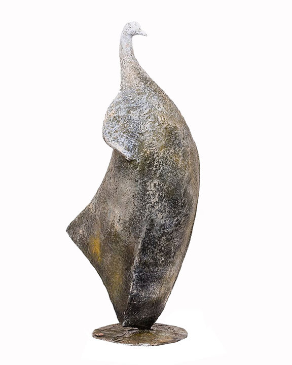 Скульптура под названием "Force et élégance" - Chu Jen Teng, Подлинное произведение искусства, Бумага