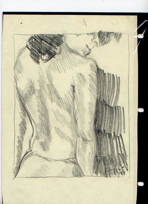 Disegno intitolato "S Figure Study 1" da Cboy Charles Boyer, Opera d'arte originale